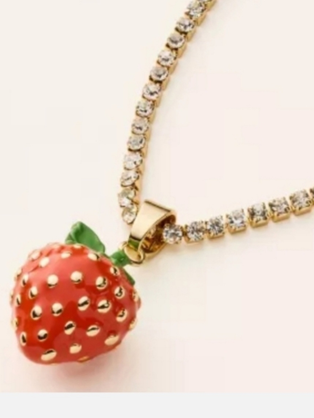 Kate Spade New York x Target Limited Edition Strawberry Charm Tennis Necklace - Picture 3 of 8